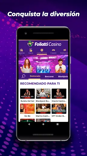 Imagen que Foliatti publica en su ficha de Google Play para Foliatti Casino Online