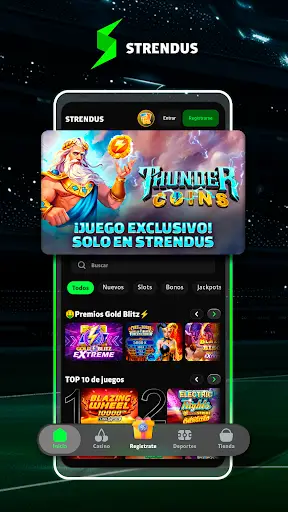 Imagen que Strendus publica en su ficha de Google Play para Strendus casino y sportsbook