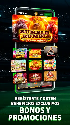 Imagen que Strendus publica en su ficha de Google Play para Strendus casino y sportsbook